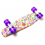 Penny Board "Violet Flowers" Светящиеся колеса.