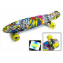 Penny Board "Graffiti" Inscription. Светящиеся колеса.