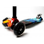 Детский самокат MAXI. Fire and Ice. Светящиеся черные колеса
