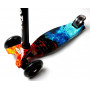 Детский самокат MAXI. Fire and Ice. Светящиеся черные колеса