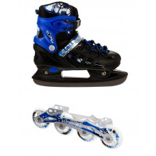 Ролики-коньки Scale Sport 2в1 синий размер 29-33