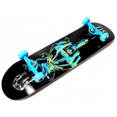Скейтборд деревянный Fish Skateboard Finger  с рисунком, с усиленной подвеской