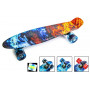 Penny Board "Огонь и лед",  светящиеся колеса