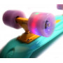 Пенни борд Penny Board Бирюзовый, Светящиеся колеса