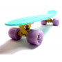 Пенни борд Penny Board Бирюзовый, Светящиеся колеса