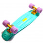 Пенни борд Penny Board Бирюзовый, Светящиеся колеса