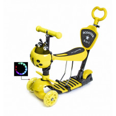 Самокат Scooter  5 в 1 Божья коровка,  Желтый
