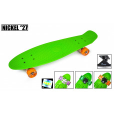 Penny Board Nickel 27".Green. Светящиеся колеса